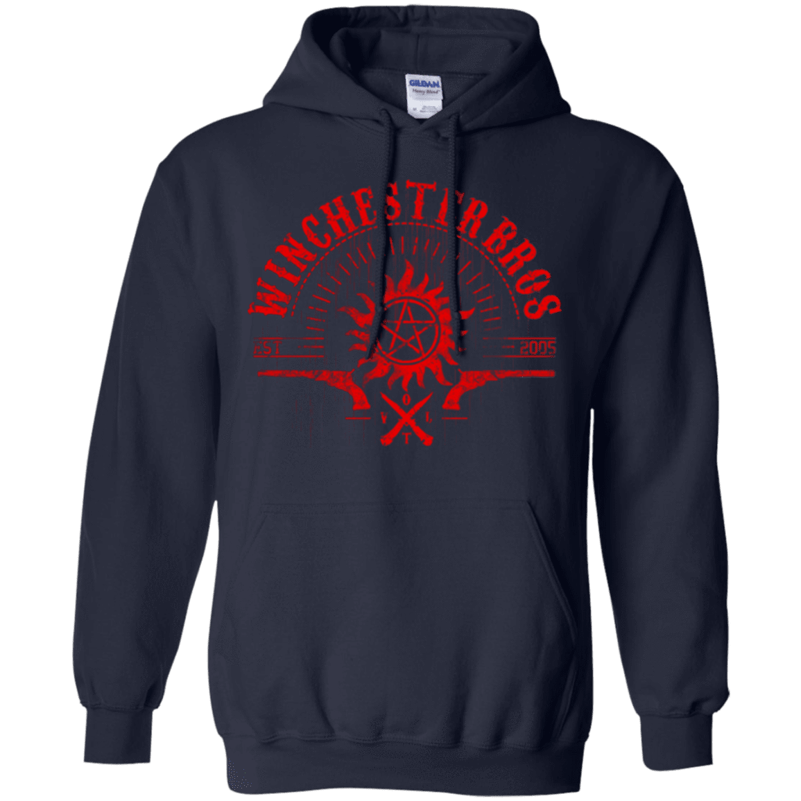 Sweatshirts Navy / Small Winchester bros Pullover Hoodie