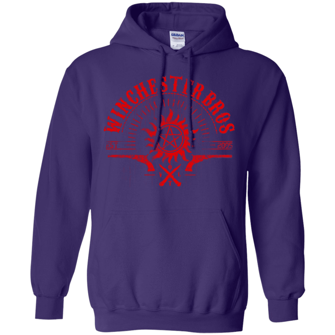 Sweatshirts Purple / Small Winchester bros Pullover Hoodie