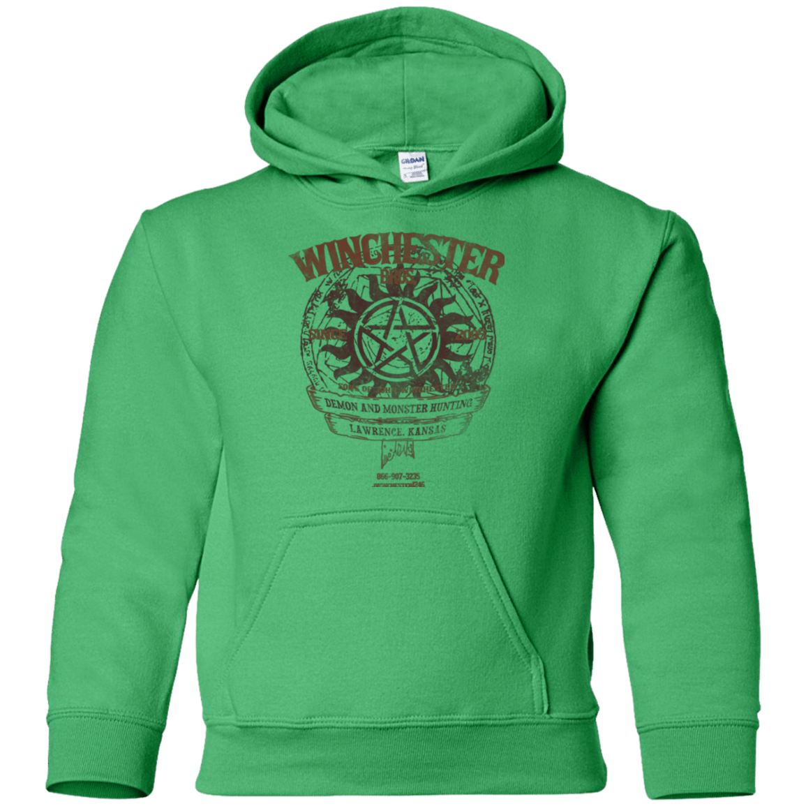 Sweatshirts Irish Green / YS Winchester Bros Youth Hoodie