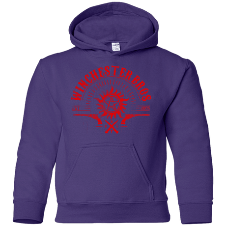 Sweatshirts Purple / YS Winchester bros Youth Hoodie