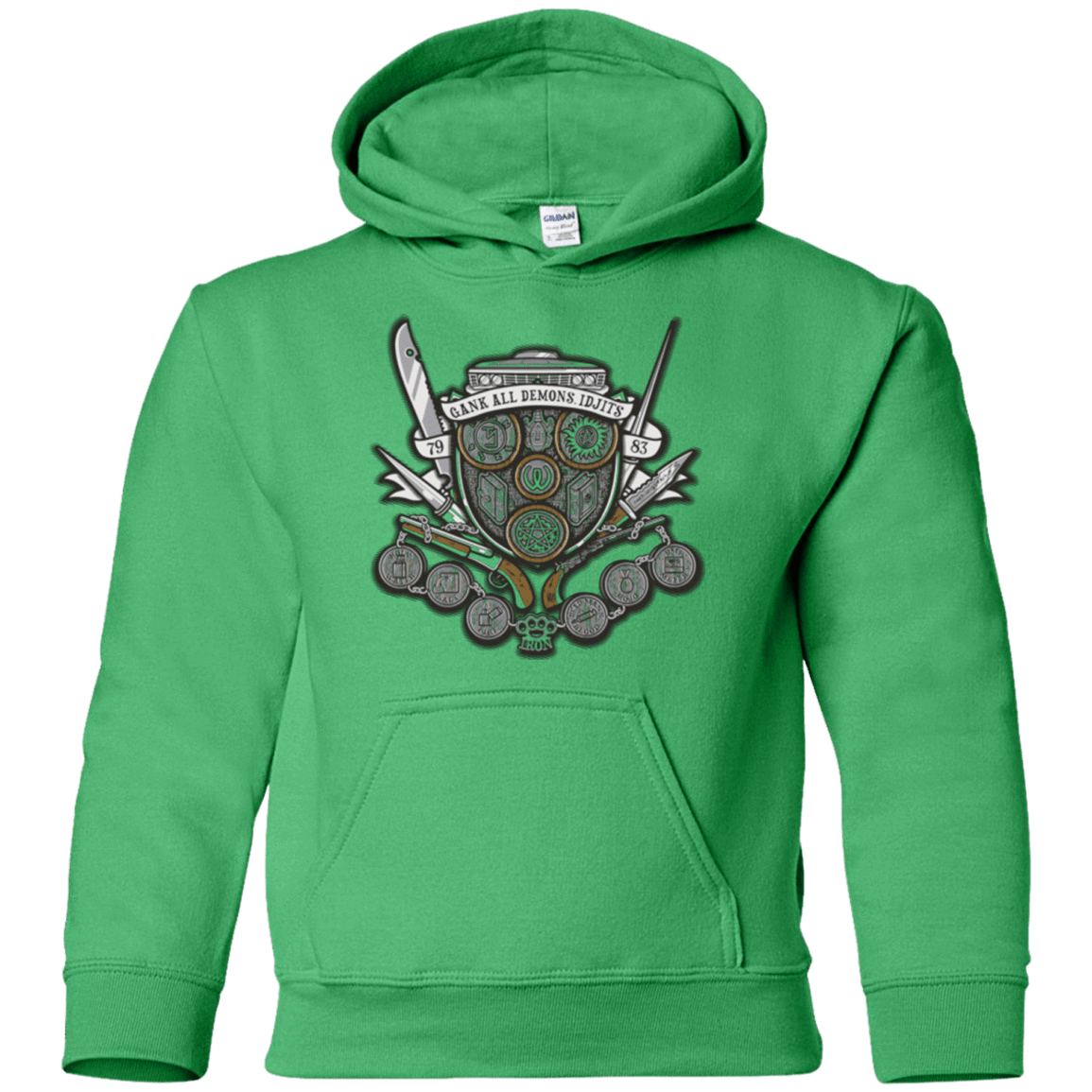 Sweatshirts Irish Green / YS Winchester's Crest Youth Hoodie
