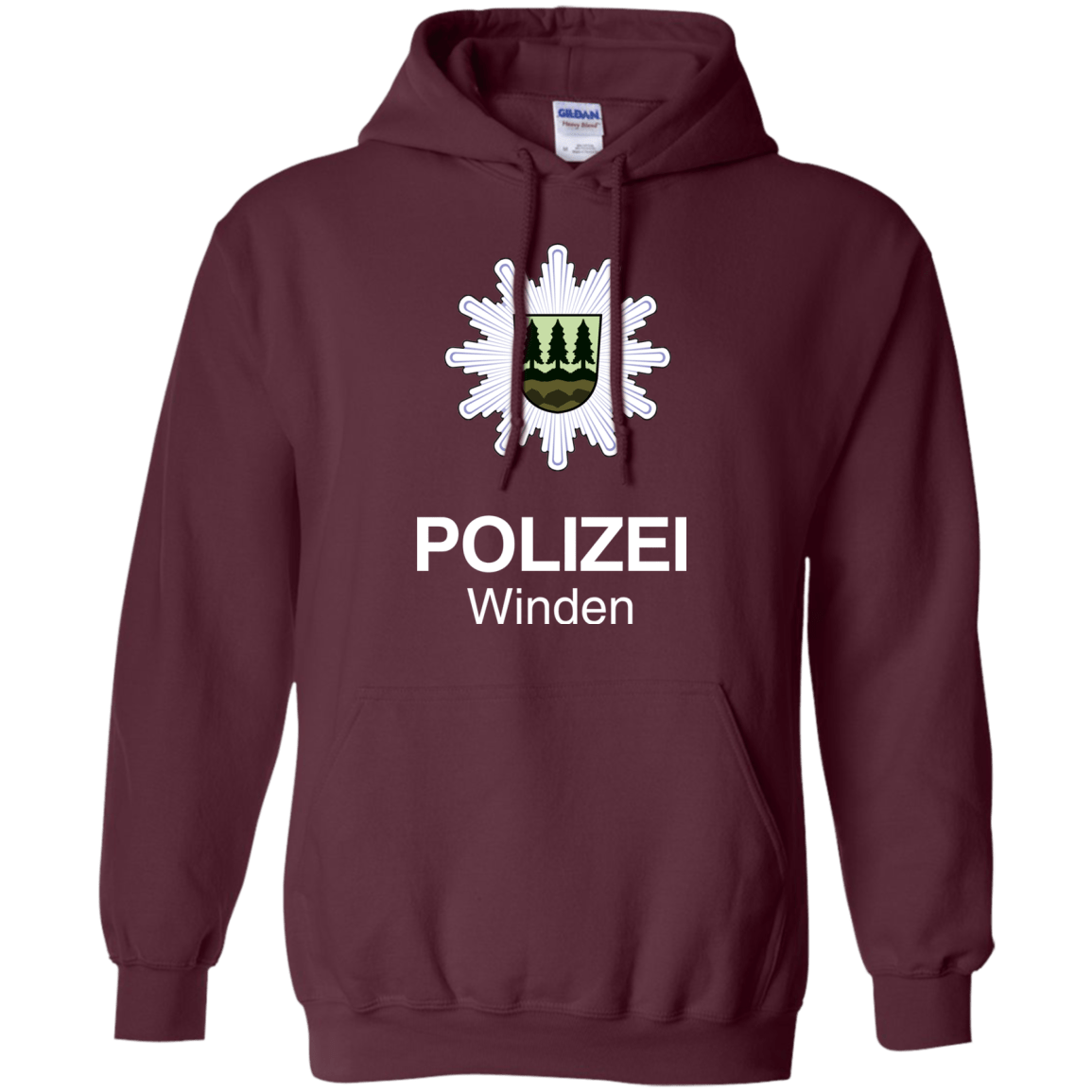 Sweatshirts Maroon / Small Winden Polizei Pullover Hoodie