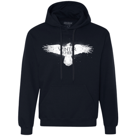 Sweatshirts Navy / Small Winter is here Premium Fleece Hoodie