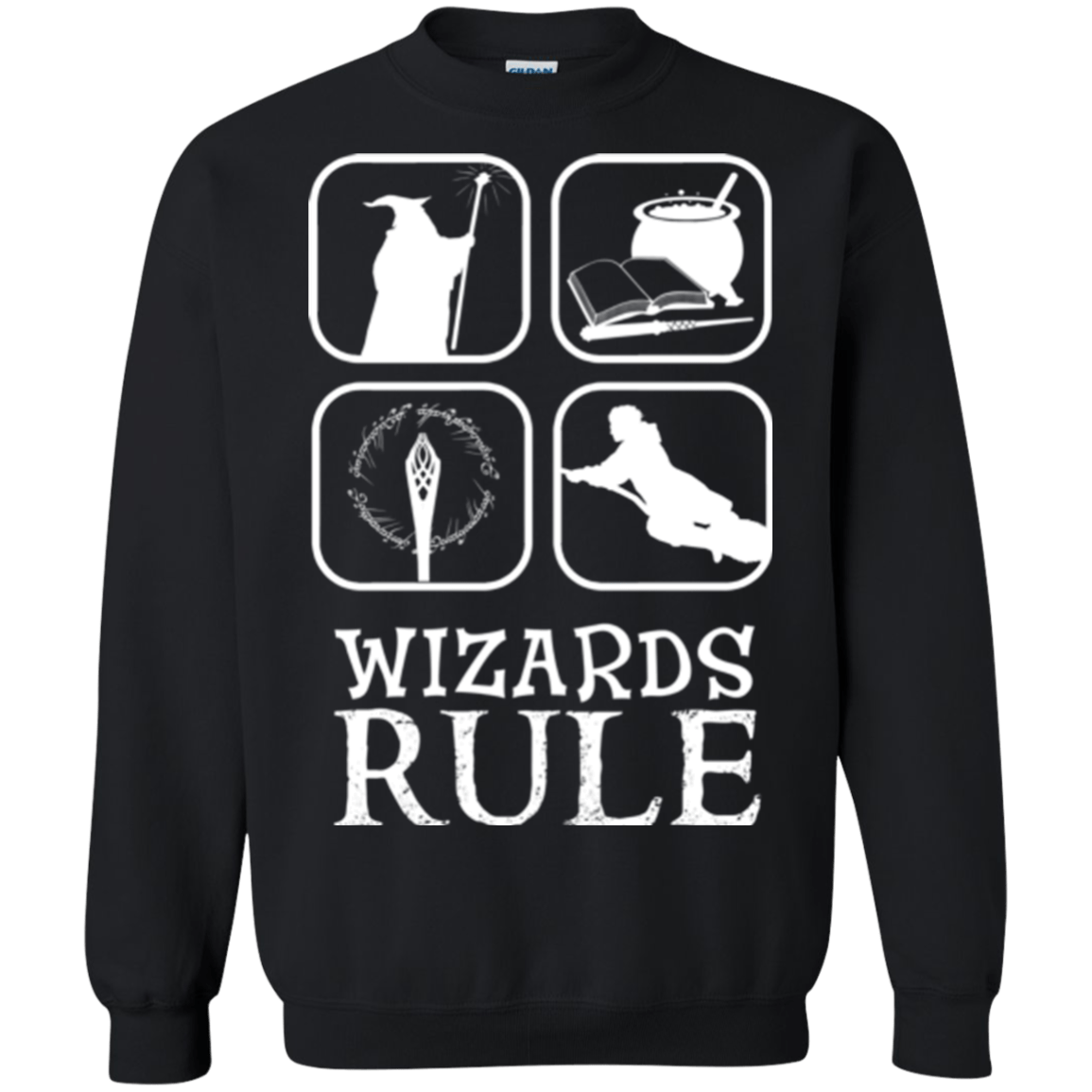 Sweatshirts Black / Small Wizards Rule Crewneck Sweatshirt