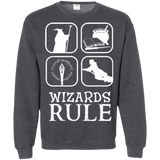Sweatshirts Dark Heather / Small Wizards Rule Crewneck Sweatshirt