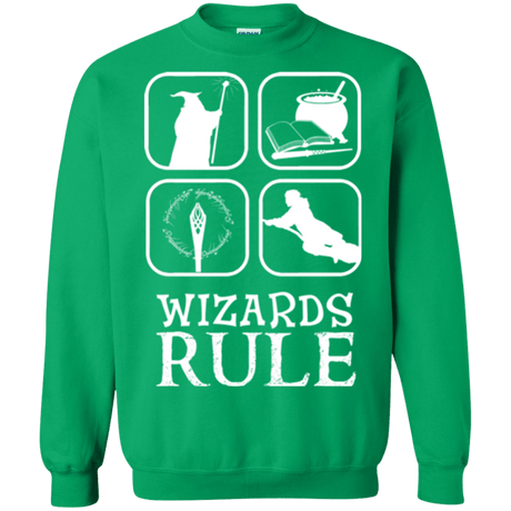 Sweatshirts Irish Green / Small Wizards Rule Crewneck Sweatshirt