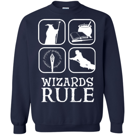 Sweatshirts Navy / Small Wizards Rule Crewneck Sweatshirt