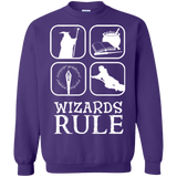 Sweatshirts Purple / Small Wizards Rule Crewneck Sweatshirt