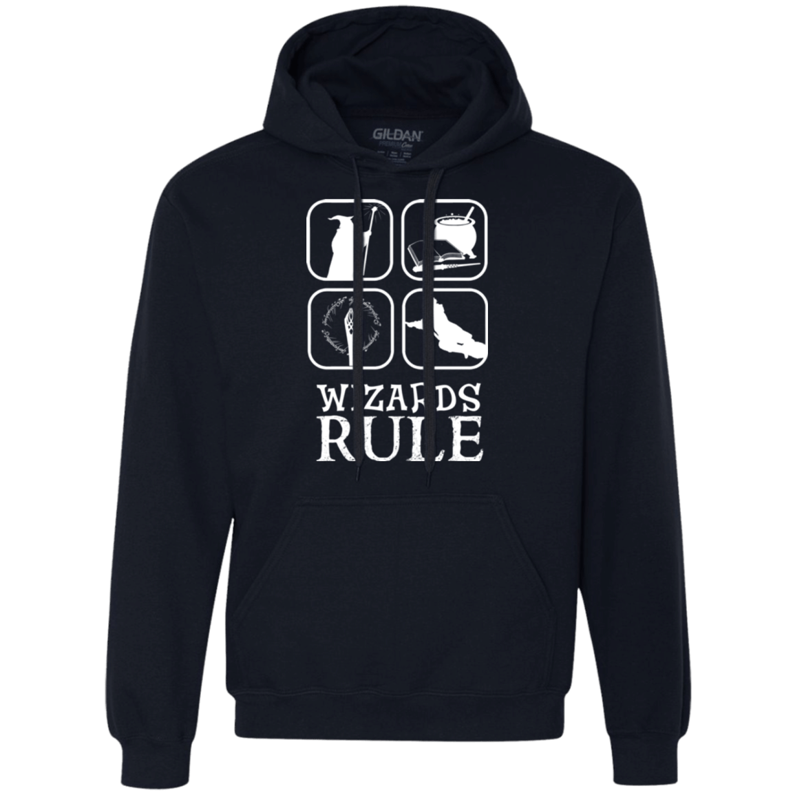 Sweatshirts Navy / Small Wizards Rule Premium Fleece Hoodie