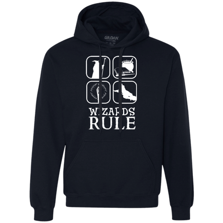 Sweatshirts Navy / Small Wizards Rule Premium Fleece Hoodie