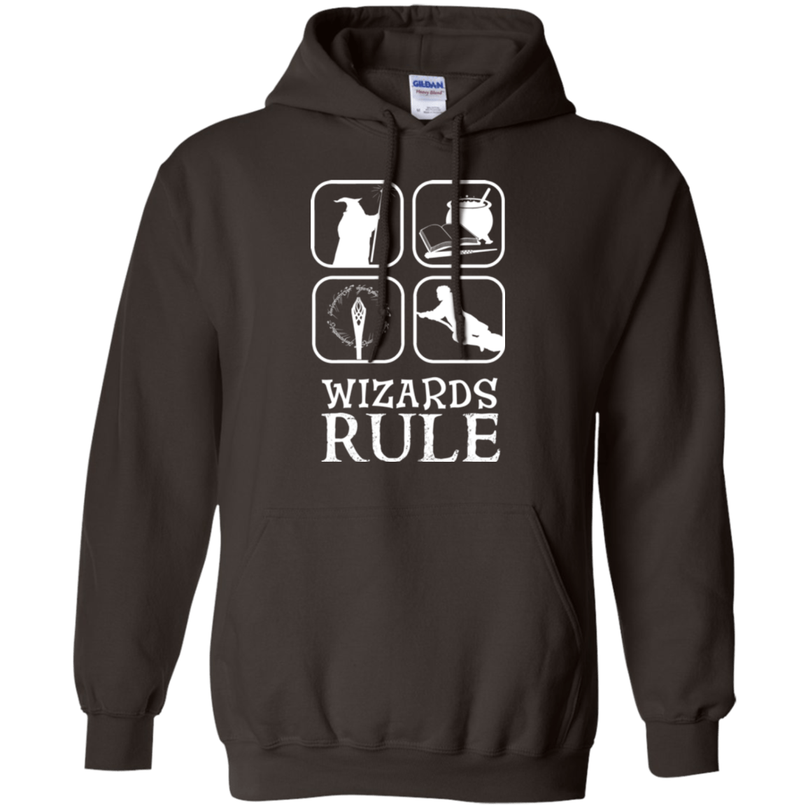 Sweatshirts Dark Chocolate / Small Wizards Rule Pullover Hoodie