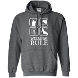 Sweatshirts Dark Heather / Small Wizards Rule Pullover Hoodie