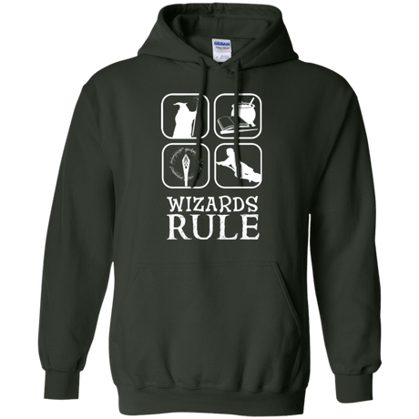 Sweatshirts Forest Green / Small Wizards Rule Pullover Hoodie
