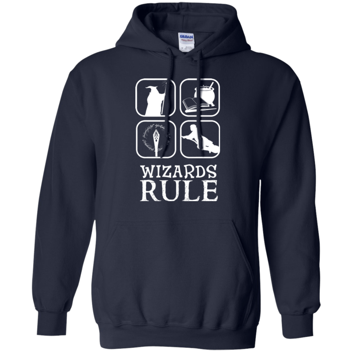 Sweatshirts Navy / Small Wizards Rule Pullover Hoodie