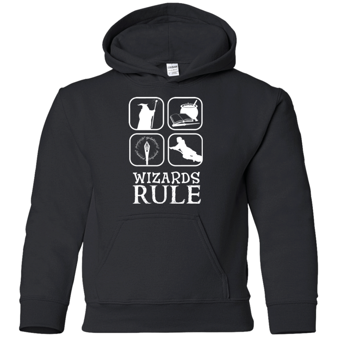 Sweatshirts Black / YS Wizards Rule Youth Hoodie