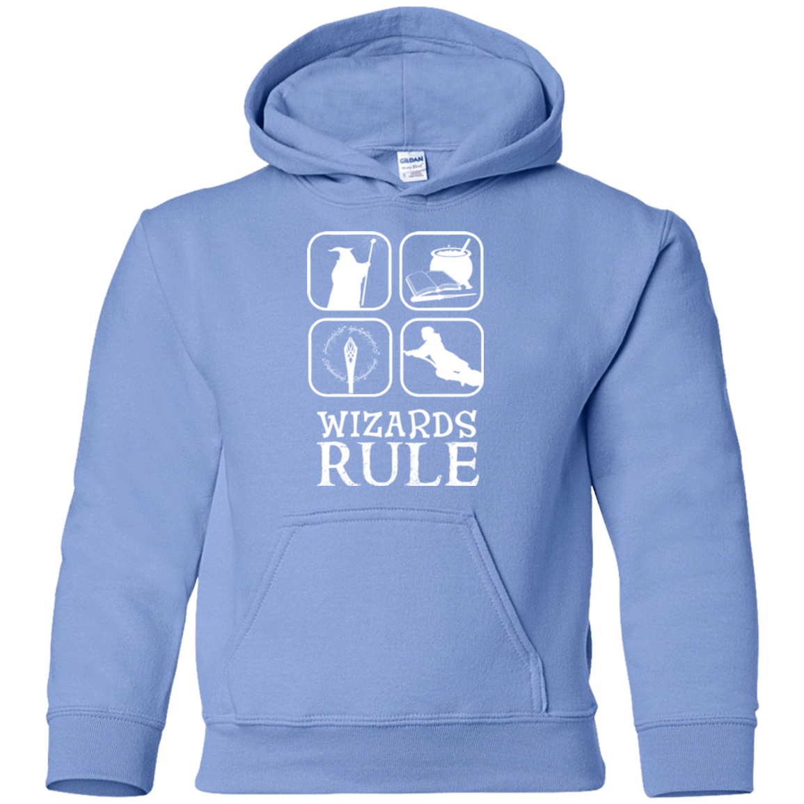 Sweatshirts Carolina Blue / YS Wizards Rule Youth Hoodie