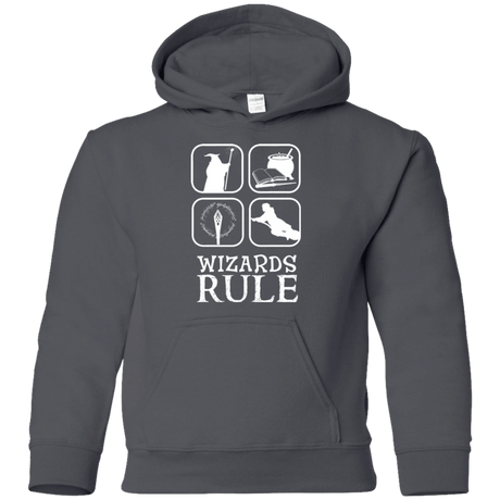 Sweatshirts Charcoal / YS Wizards Rule Youth Hoodie