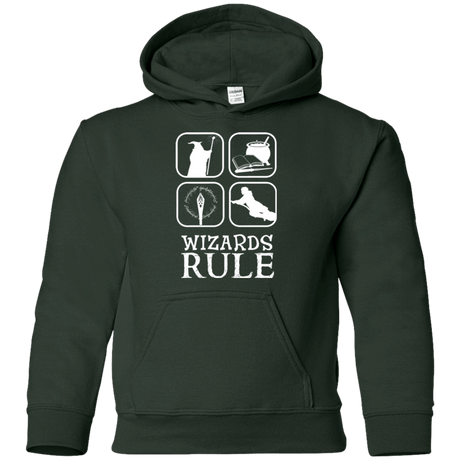 Sweatshirts Forest Green / YS Wizards Rule Youth Hoodie