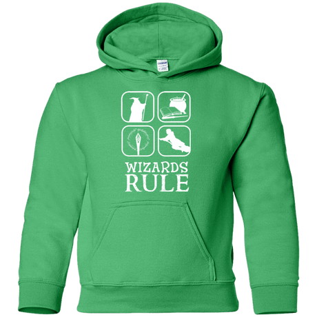Sweatshirts Irish Green / YS Wizards Rule Youth Hoodie