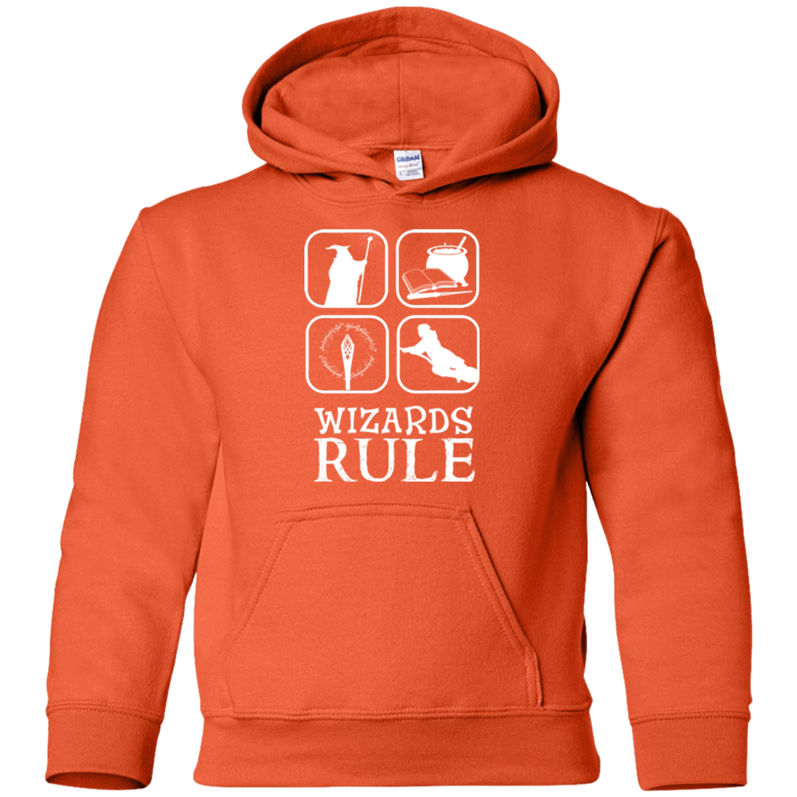 Sweatshirts Orange / YS Wizards Rule Youth Hoodie