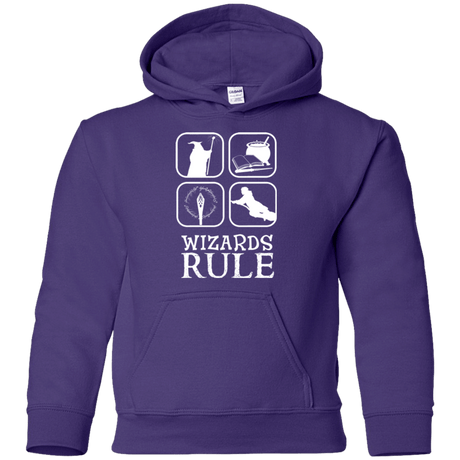 Sweatshirts Purple / YS Wizards Rule Youth Hoodie
