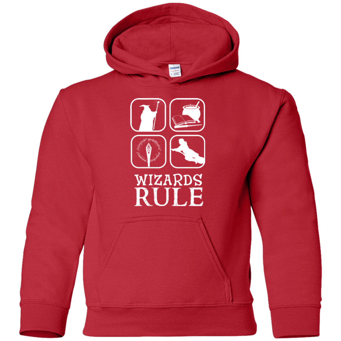 Sweatshirts Red / YS Wizards Rule Youth Hoodie