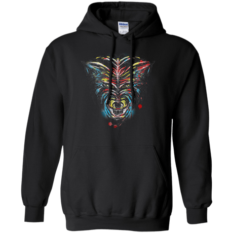 Sweatshirts Black / S Wolf Stencil Pullover Hoodie