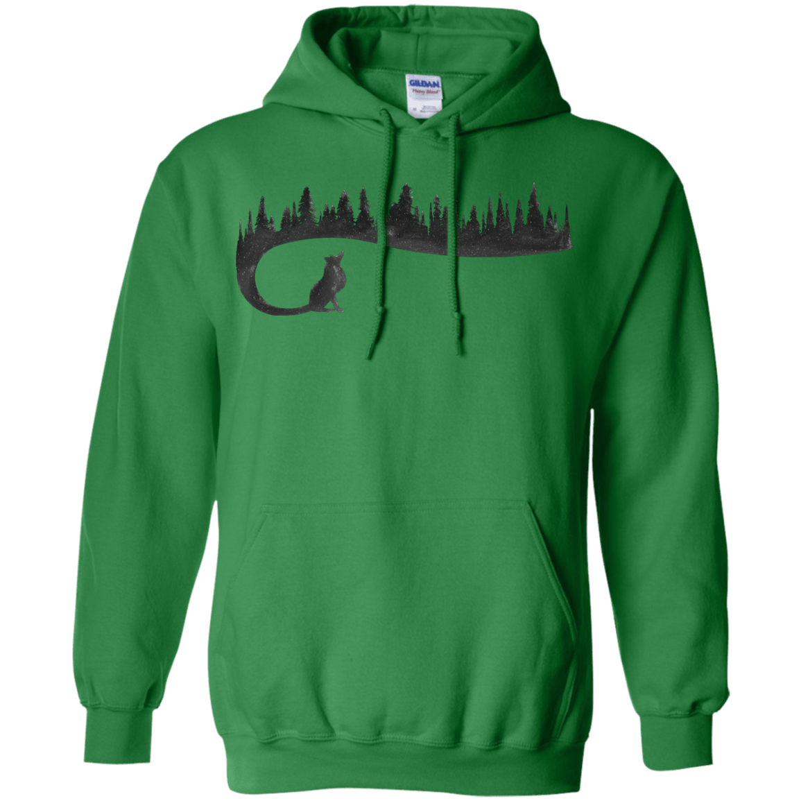 Sweatshirts Irish Green / S Wolf Tail Pullover Hoodie