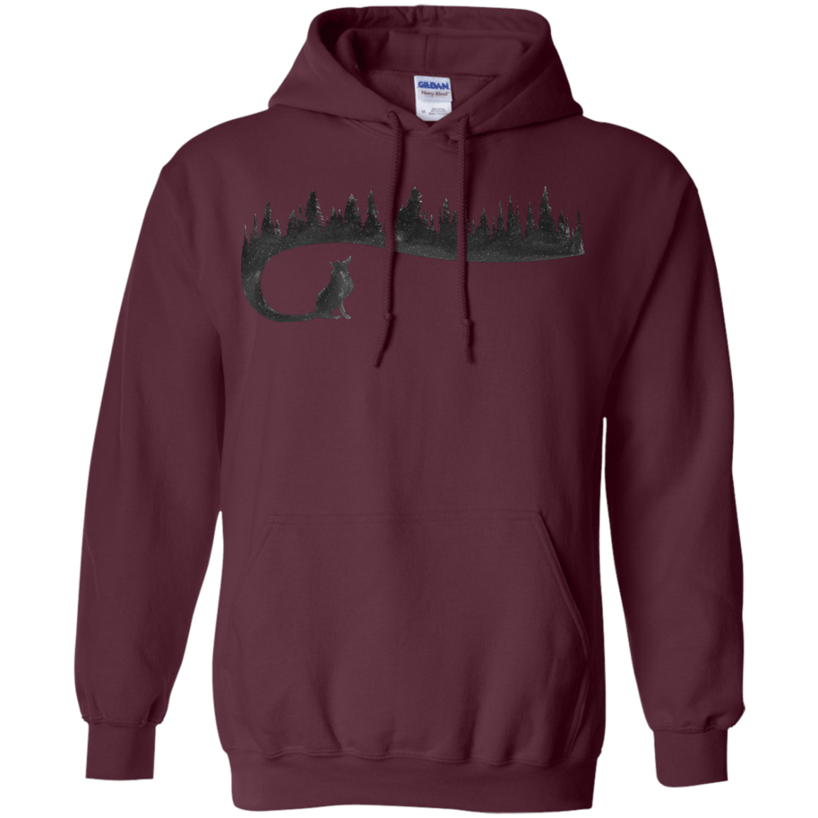 Sweatshirts Maroon / S Wolf Tail Pullover Hoodie