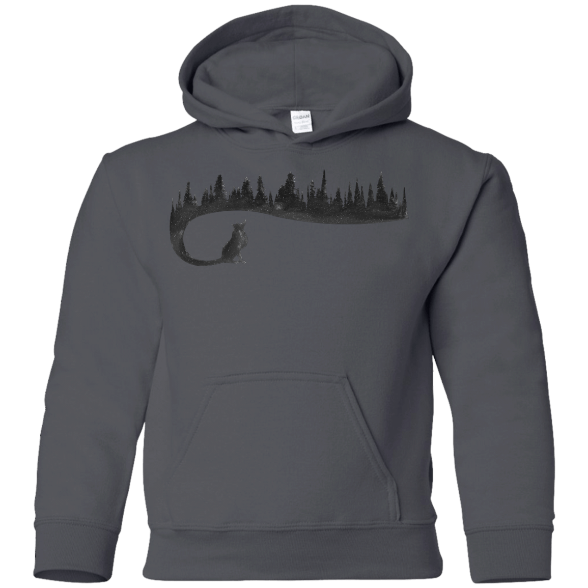 Sweatshirts Charcoal / YS Wolf Tail Youth Hoodie
