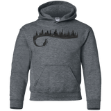 Sweatshirts Dark Heather / YS Wolf Tail Youth Hoodie