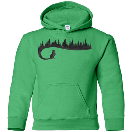 Sweatshirts Irish Green / YS Wolf Tail Youth Hoodie