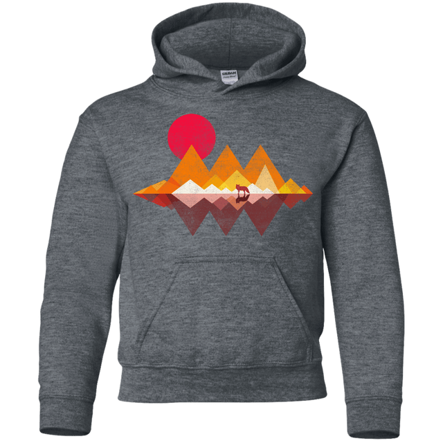 Sweatshirts Dark Heather / YS Wolflands Youth Hoodie