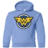 Sweatshirts Carolina Blue / YS WONDER WOMAN Youth Hoodie