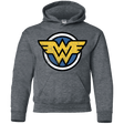Sweatshirts Dark Heather / YS WONDER WOMAN Youth Hoodie