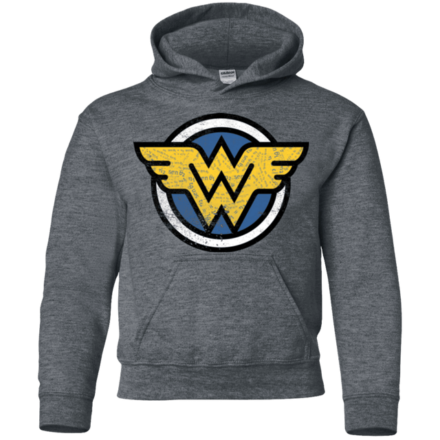 Sweatshirts Dark Heather / YS WONDER WOMAN Youth Hoodie