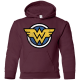 Sweatshirts Maroon / YS WONDER WOMAN Youth Hoodie