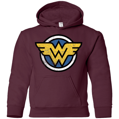 Sweatshirts Maroon / YS WONDER WOMAN Youth Hoodie