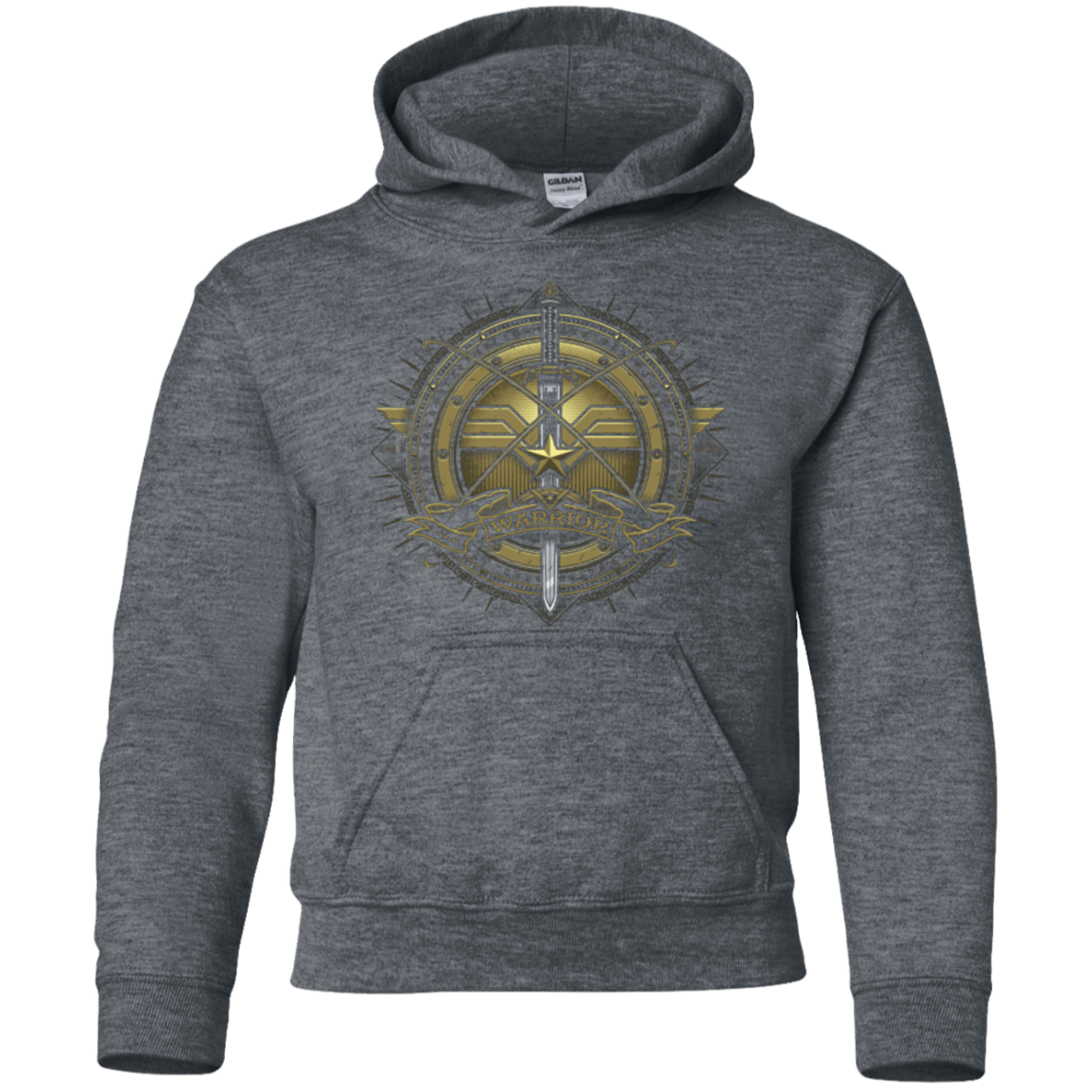 Sweatshirts Dark Heather / YS Wonderfull Warrior Youth Hoodie