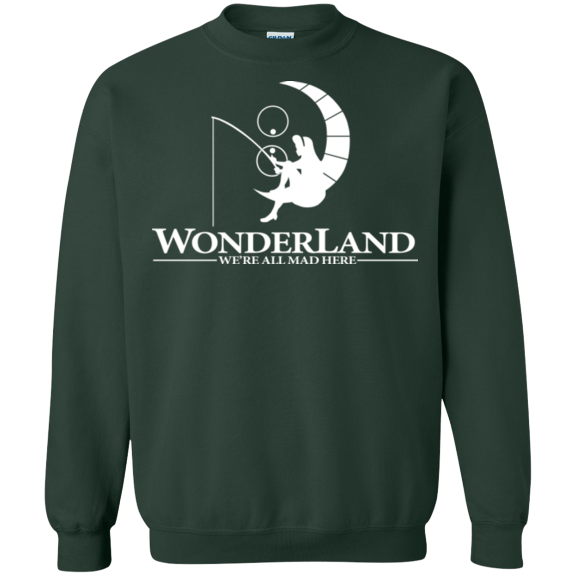 Sweatshirts Forest Green / Small Wonderland Animation Crewneck Sweatshirt