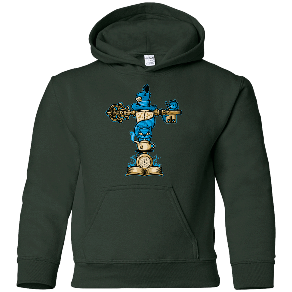 Sweatshirts Forest Green / YS Wonderland Totem Youth Hoodie
