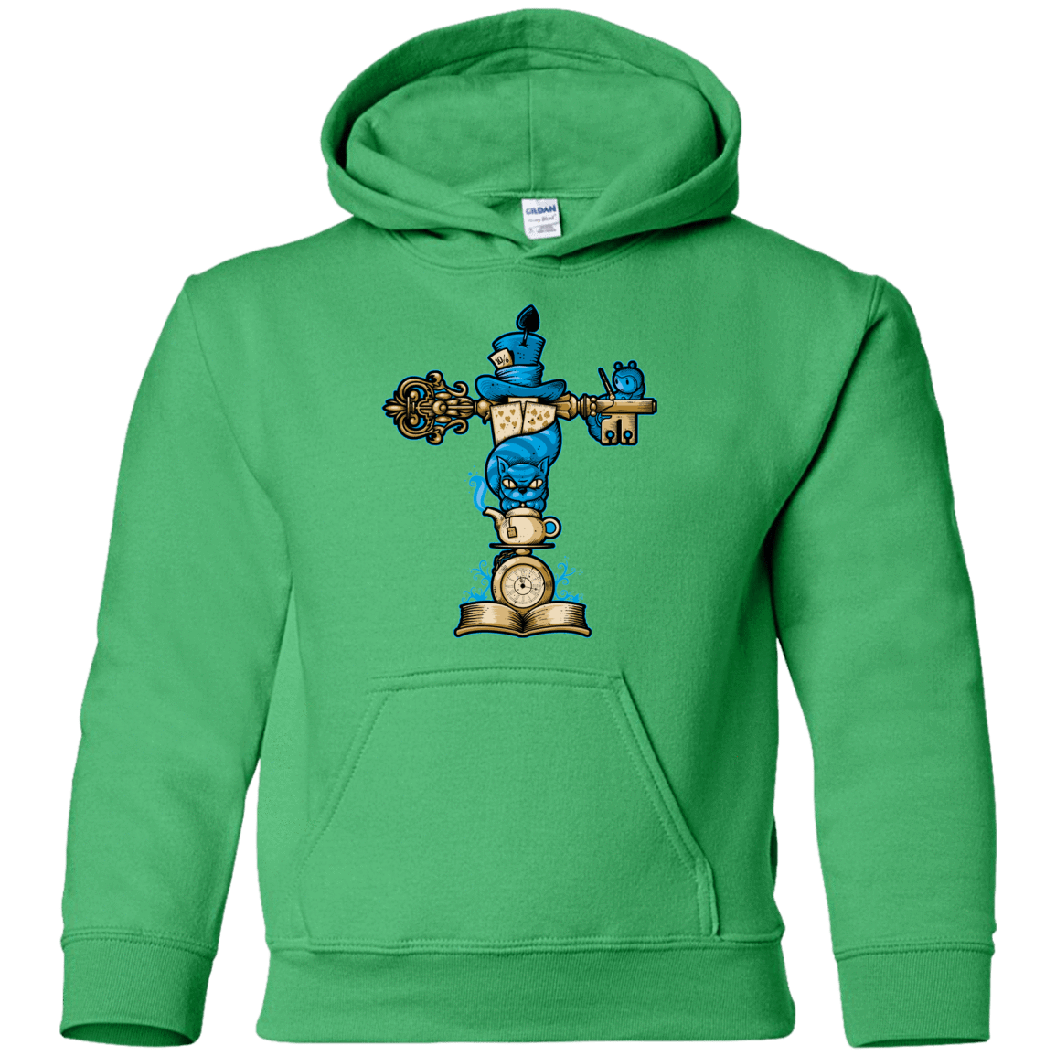 Sweatshirts Irish Green / YS Wonderland Totem Youth Hoodie