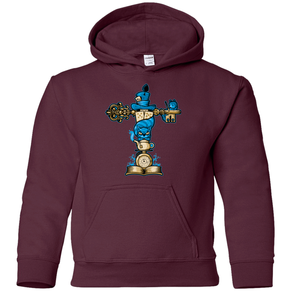 Sweatshirts Maroon / YS Wonderland Totem Youth Hoodie