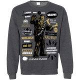 Sweatshirts Dark Heather / Small Wookie Famous Quotes Crewneck Sweatshirt