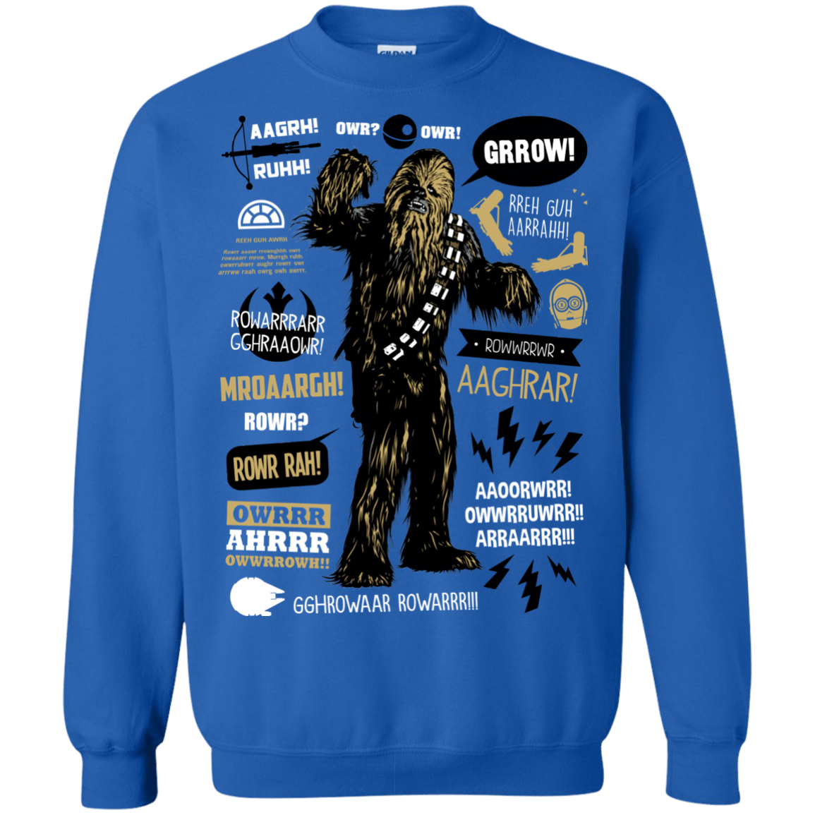 Sweatshirts Royal / Small Wookie Famous Quotes Crewneck Sweatshirt