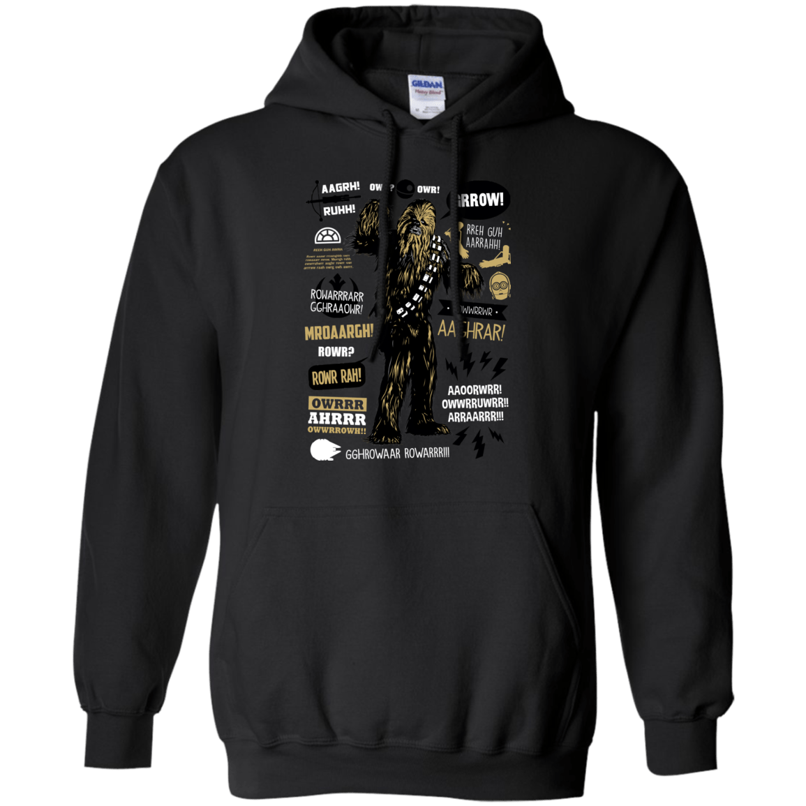 Sweatshirts Black / Small Wookie Famous Quotes Pullover Hoodie