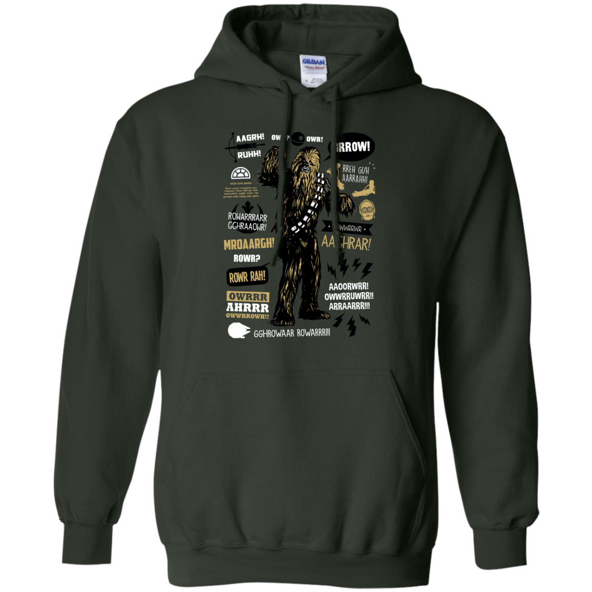 Sweatshirts Forest Green / Small Wookie Famous Quotes Pullover Hoodie