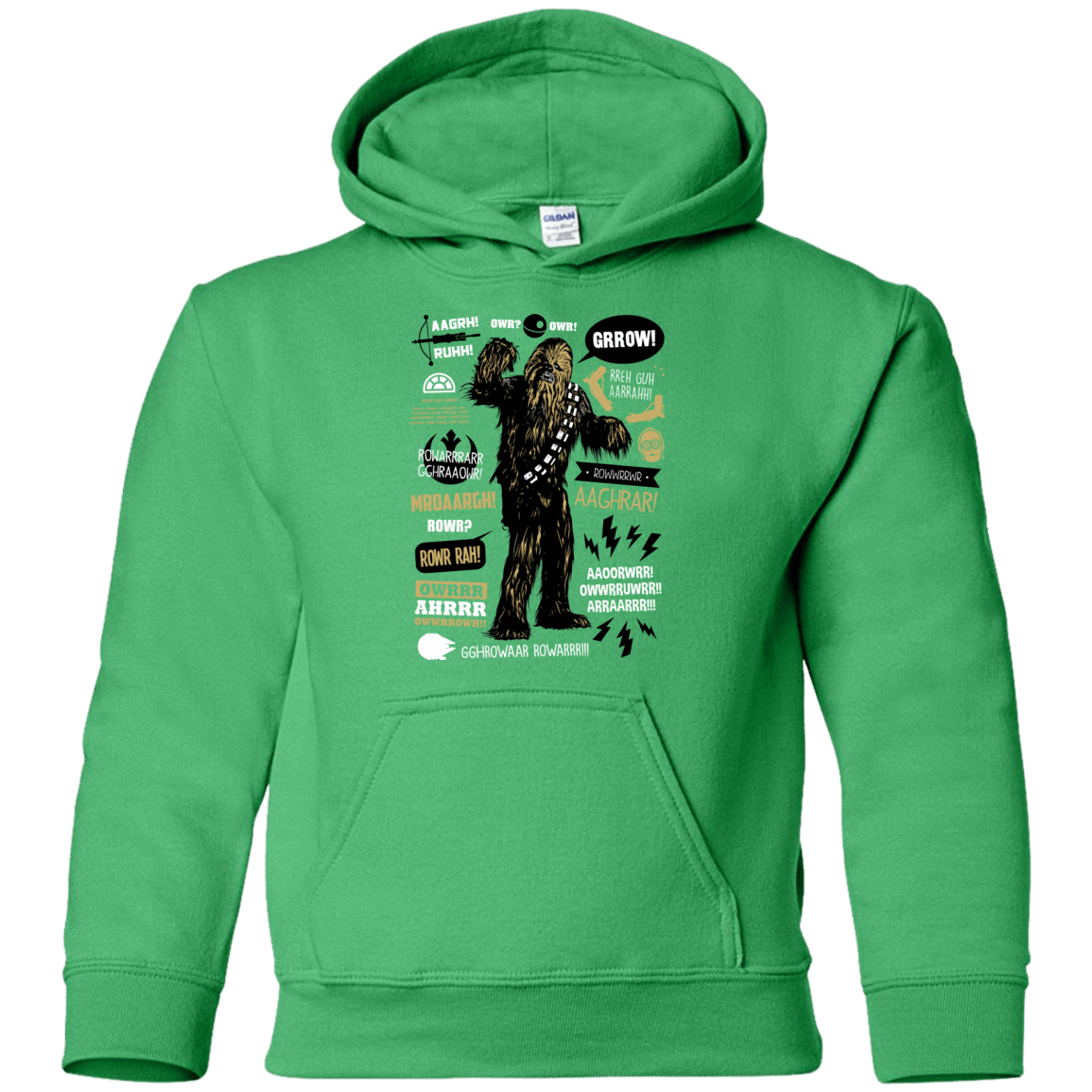 Sweatshirts Irish Green / YS Wookie Famous Quotes Youth Hoodie