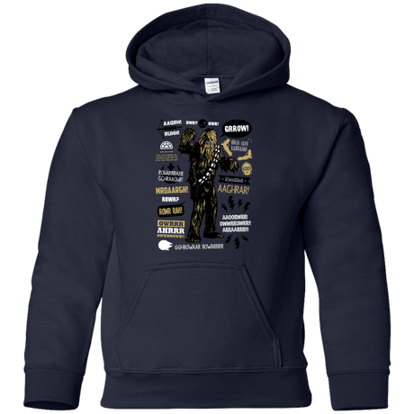 Sweatshirts Navy / YS Wookie Famous Quotes Youth Hoodie