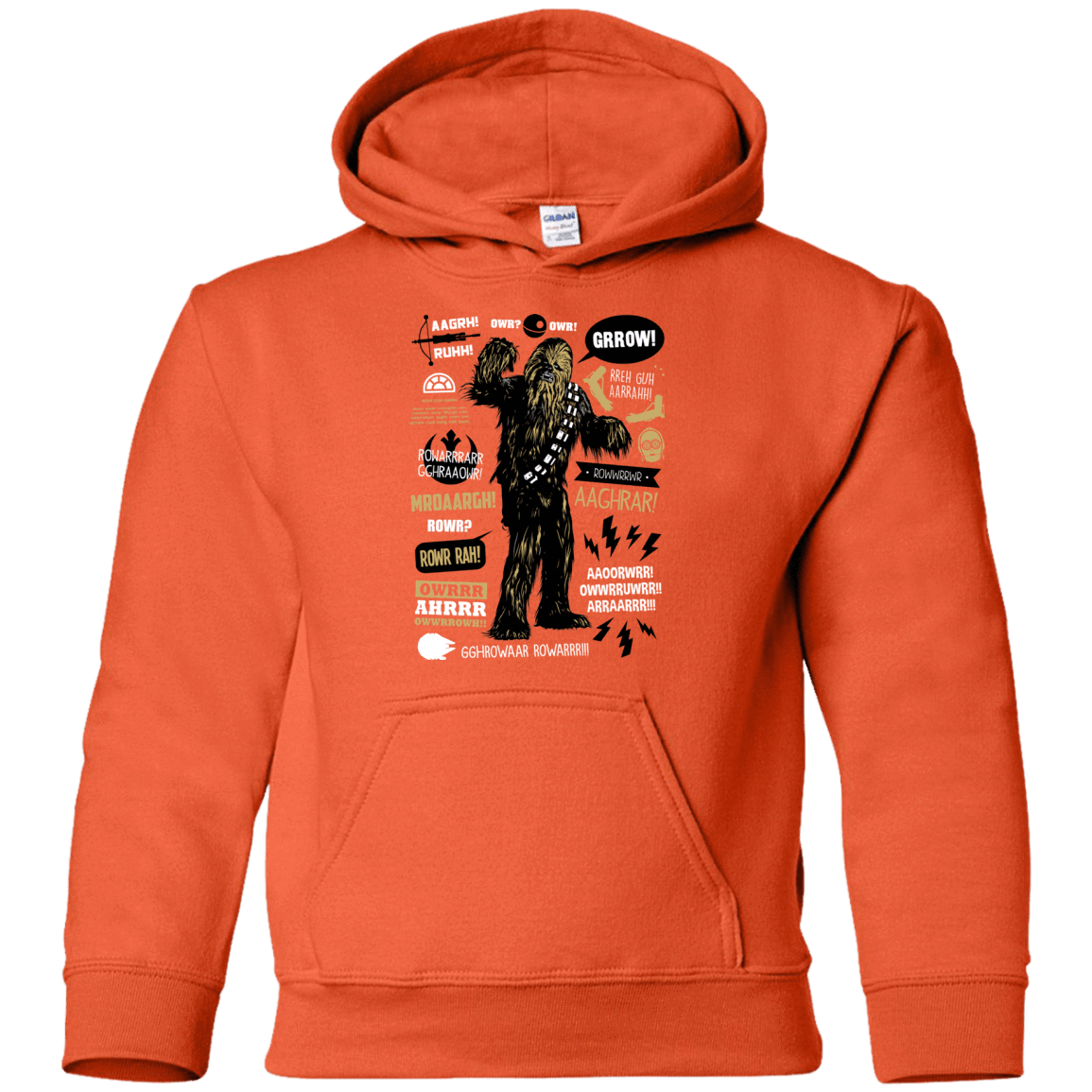 Sweatshirts Orange / YS Wookie Famous Quotes Youth Hoodie